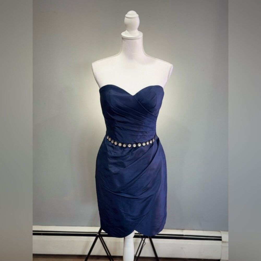 CLEAROUT! Blue Bill Levkoff Strapless Gown Size 6